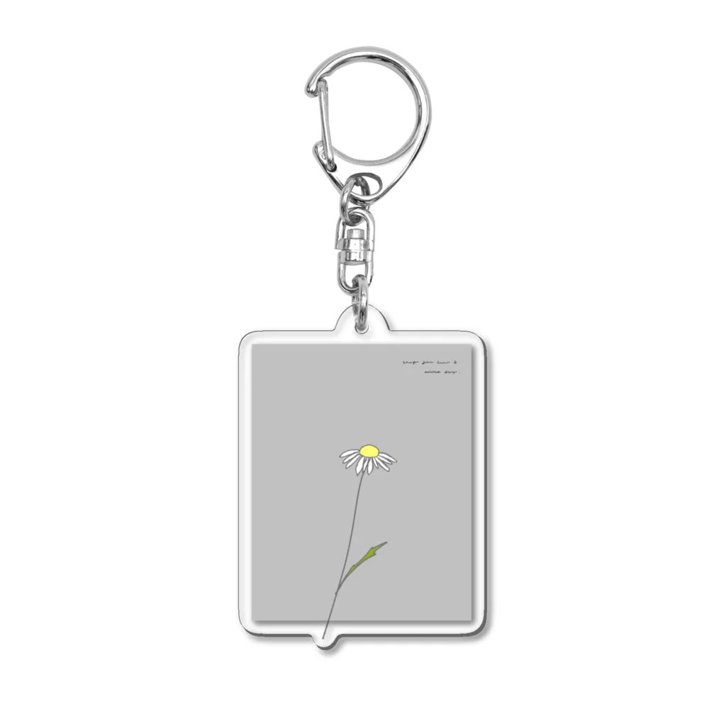 rilybiiの*White flower . Acrylic Key Chain