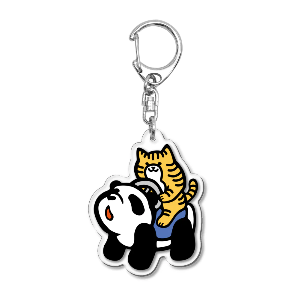 オガタミホのGO！GO！パンダカー　チャシロ Acrylic Key Chain