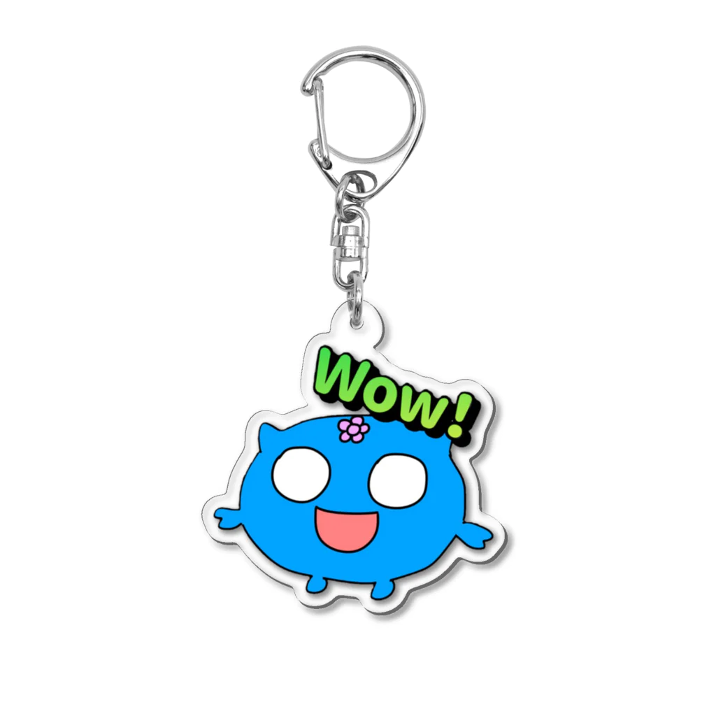 Wow!不思議な生き物ショップのWow！青い生き物。 Acrylic Key Chain