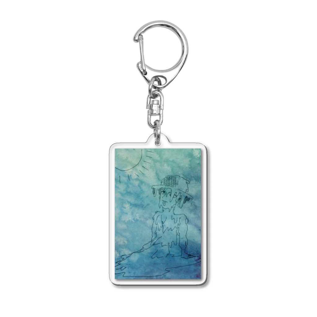 餅月のLight&Darkショップの｢溶けるおばけ｣アクリルキーホルダー Acrylic Key Chain