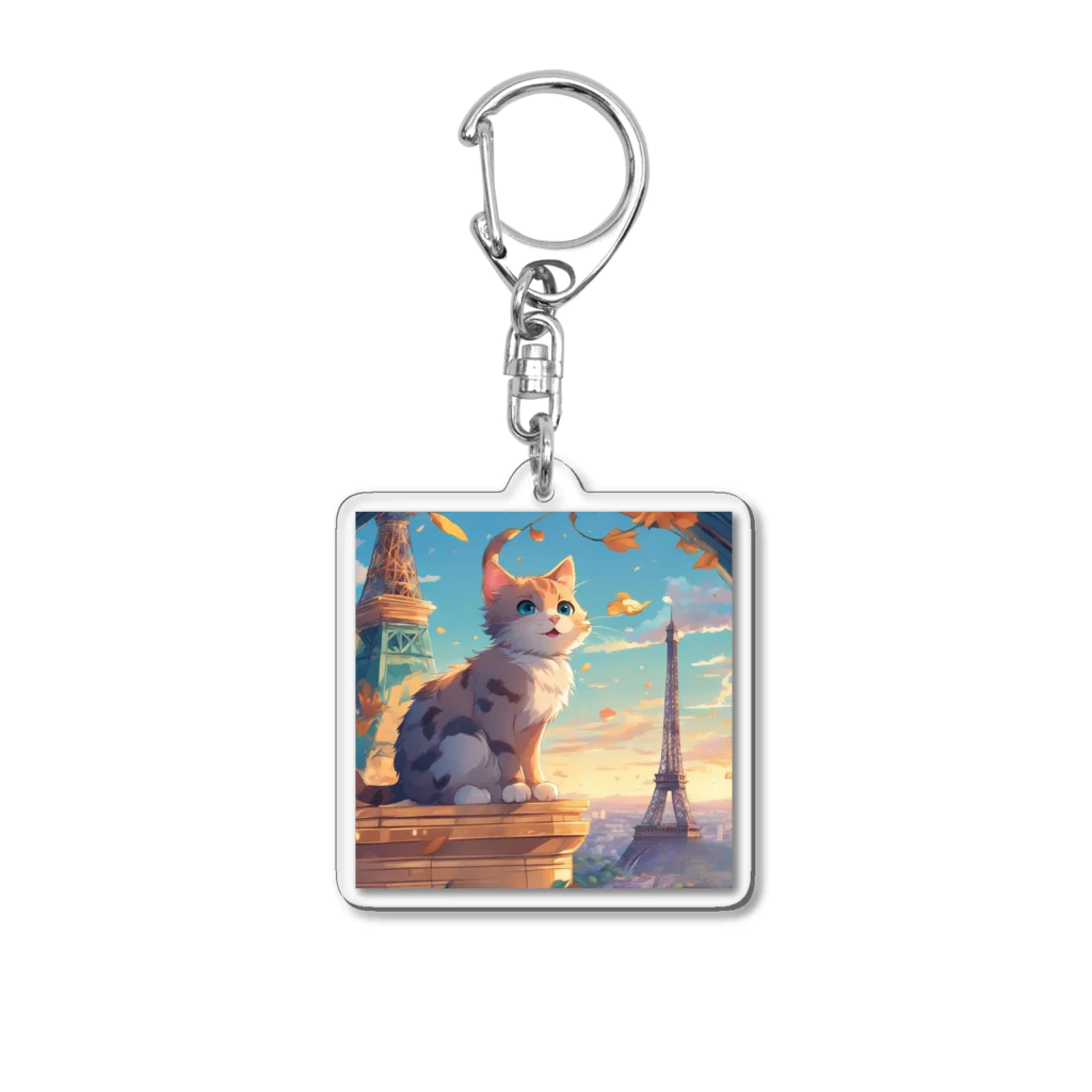 Cute-Animalsの【パリ旅行】ねこくん Acrylic Key Chain