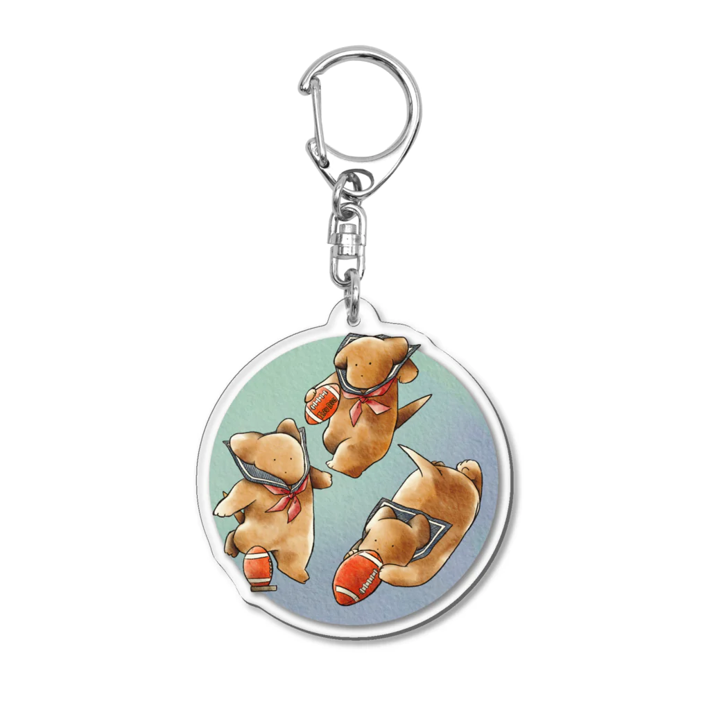 イイダカホリのDOG'sアメフト Acrylic Key Chain