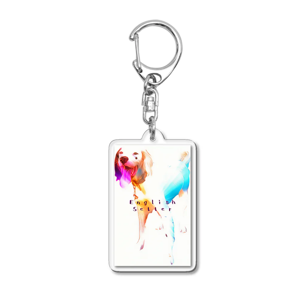 いざなぎ本舗のイングリッシュセッター LOVE Acrylic Key Chain