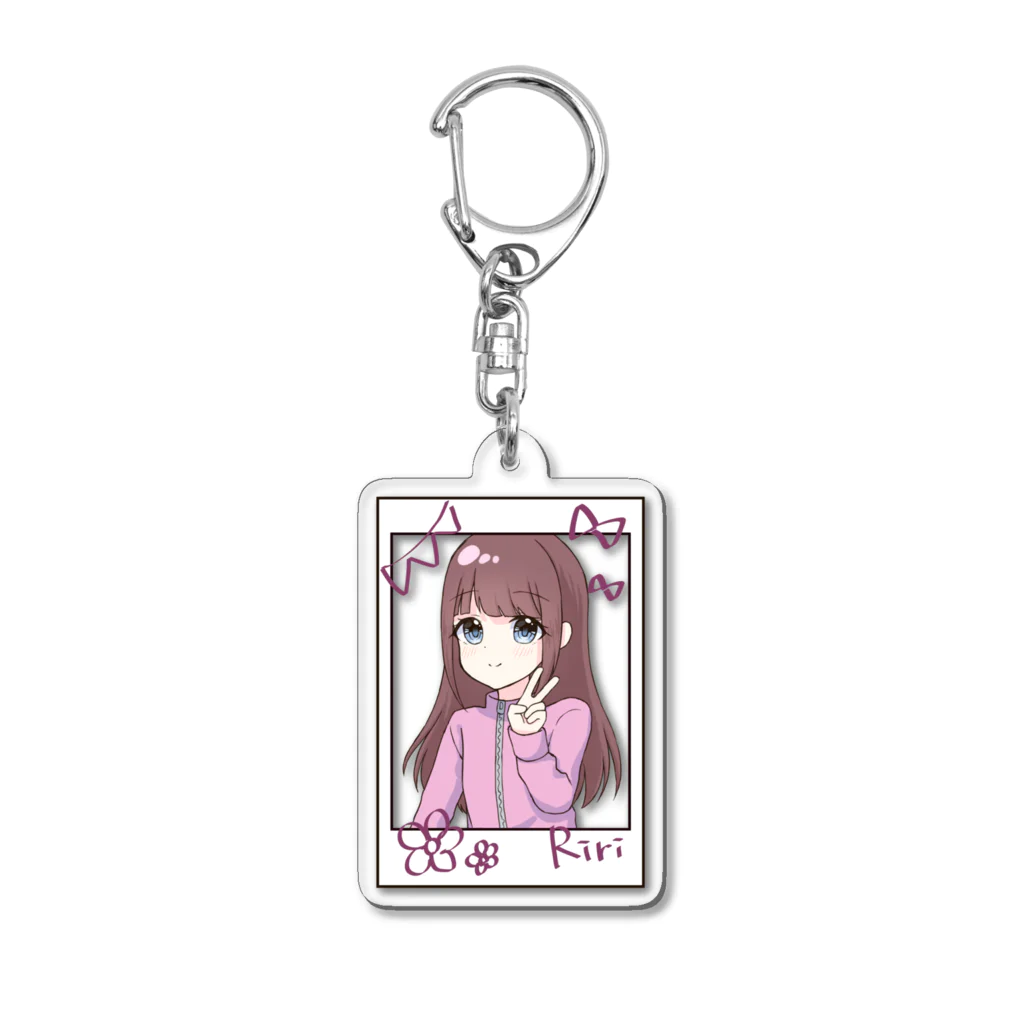 ∞lette OFFICIAL STOREの赤地莉々　チェキ風 Acrylic Key Chain