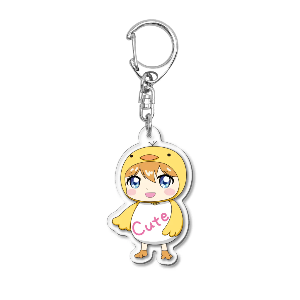 Cute BirdsのCuteちゃん　キーフォルダー Acrylic Key Chain