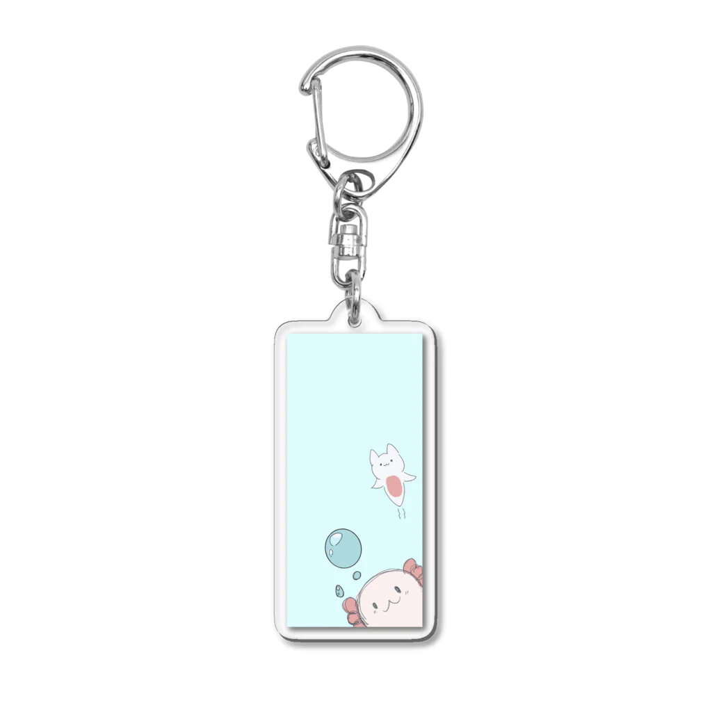 花咲 あられのウーパールーパーとクリオネ Acrylic Key Chain