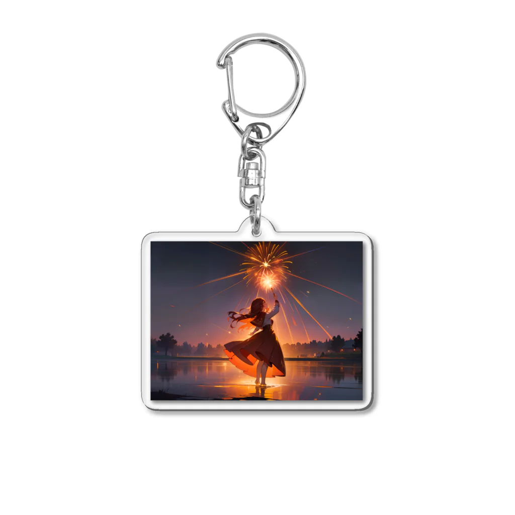 卯月なのかのFireworks Journey　〜夏の彩夜の旅〜　　No.1　「花火絵師」 Acrylic Key Chain