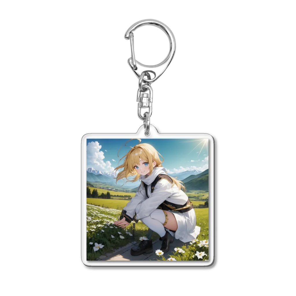 工房ruhuの花言葉ガール #05 ミズバショウ Acrylic Key Chain