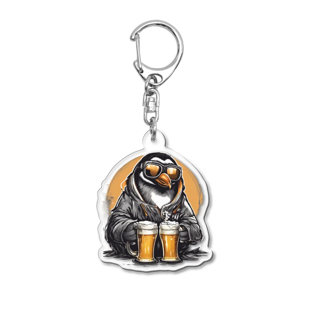 ペンギンスタイル_NKstyles2023のペンギン村の『ペンビール〜Penbeer〜』 Acrylic Key Chain