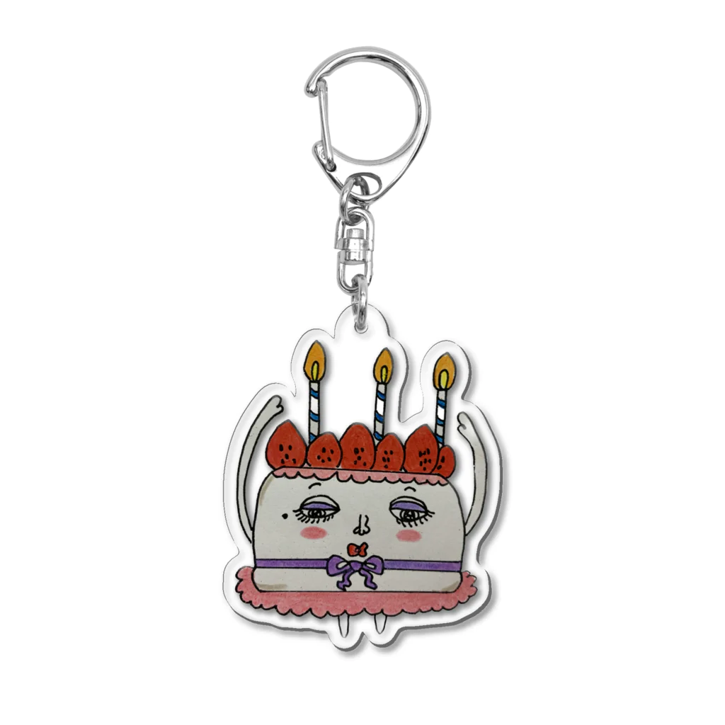 ふしぎなブサカワ世界のケーキおばちゃん Acrylic Key Chain