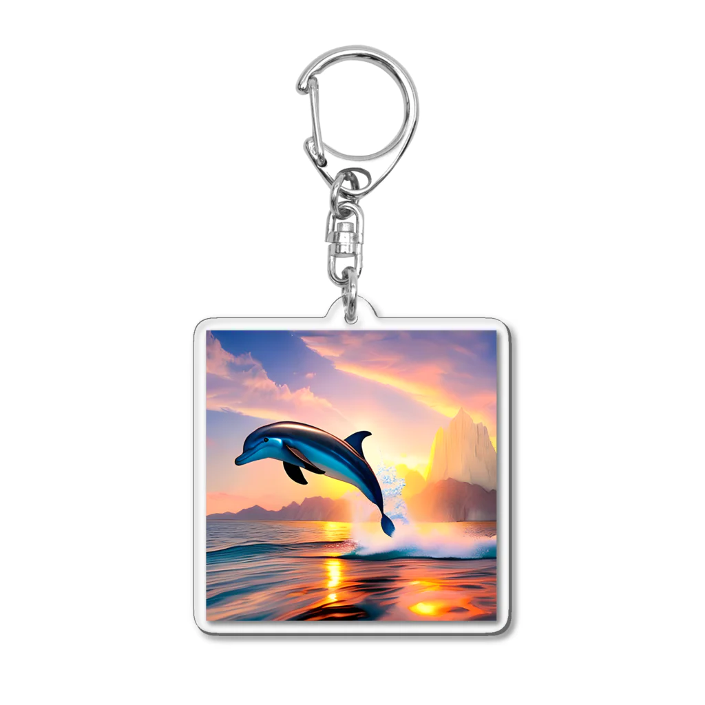 dolphineのいつもニコニコハッピードルフィン Acrylic Key Chain