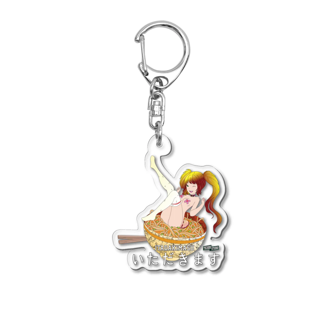 Techdoのいただきます - ラーメンガール Acrylic Key Chain