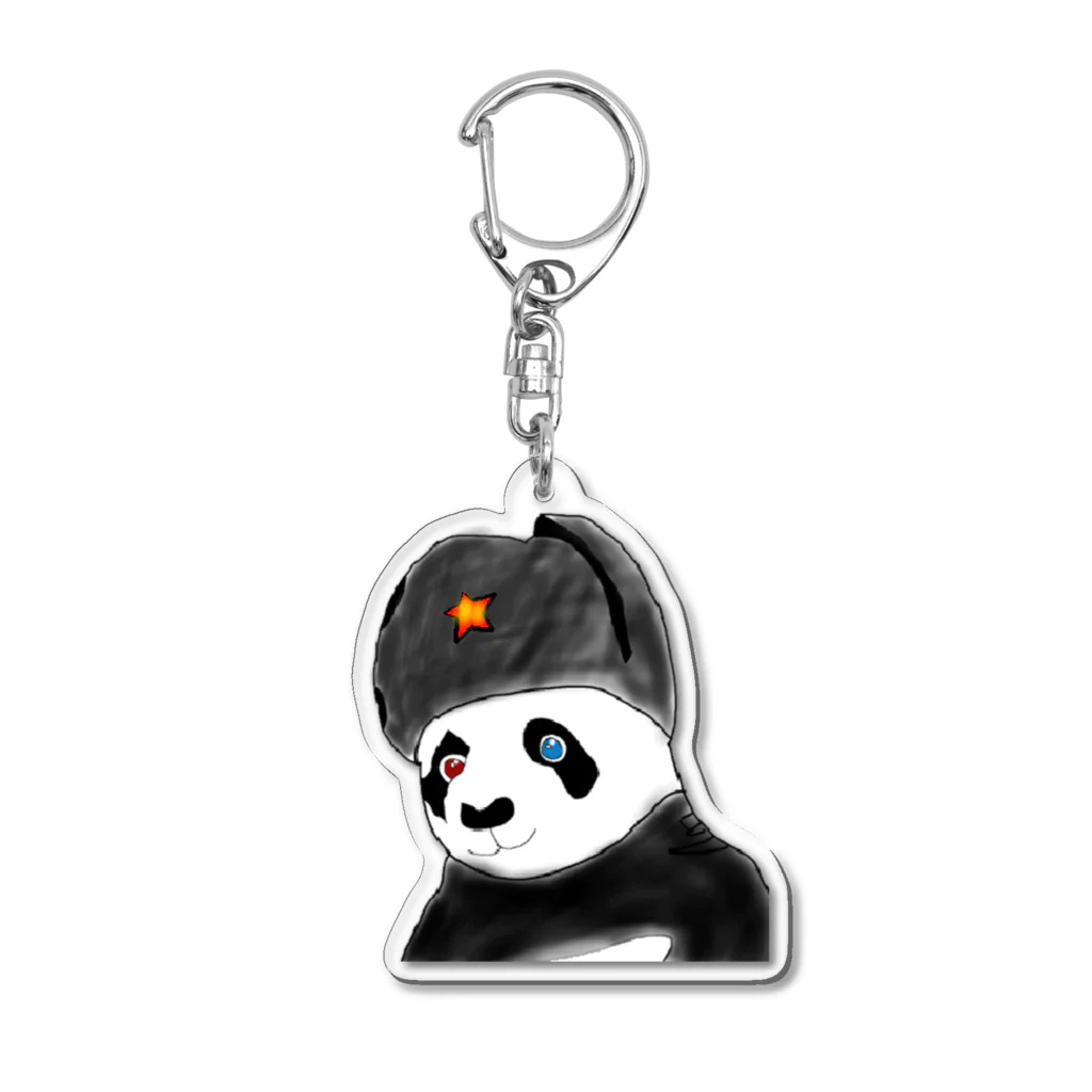 ☭C•ML印刷社｜赤毛龙印刷社☭のJust Panda-kun! アクリルキーホルダー