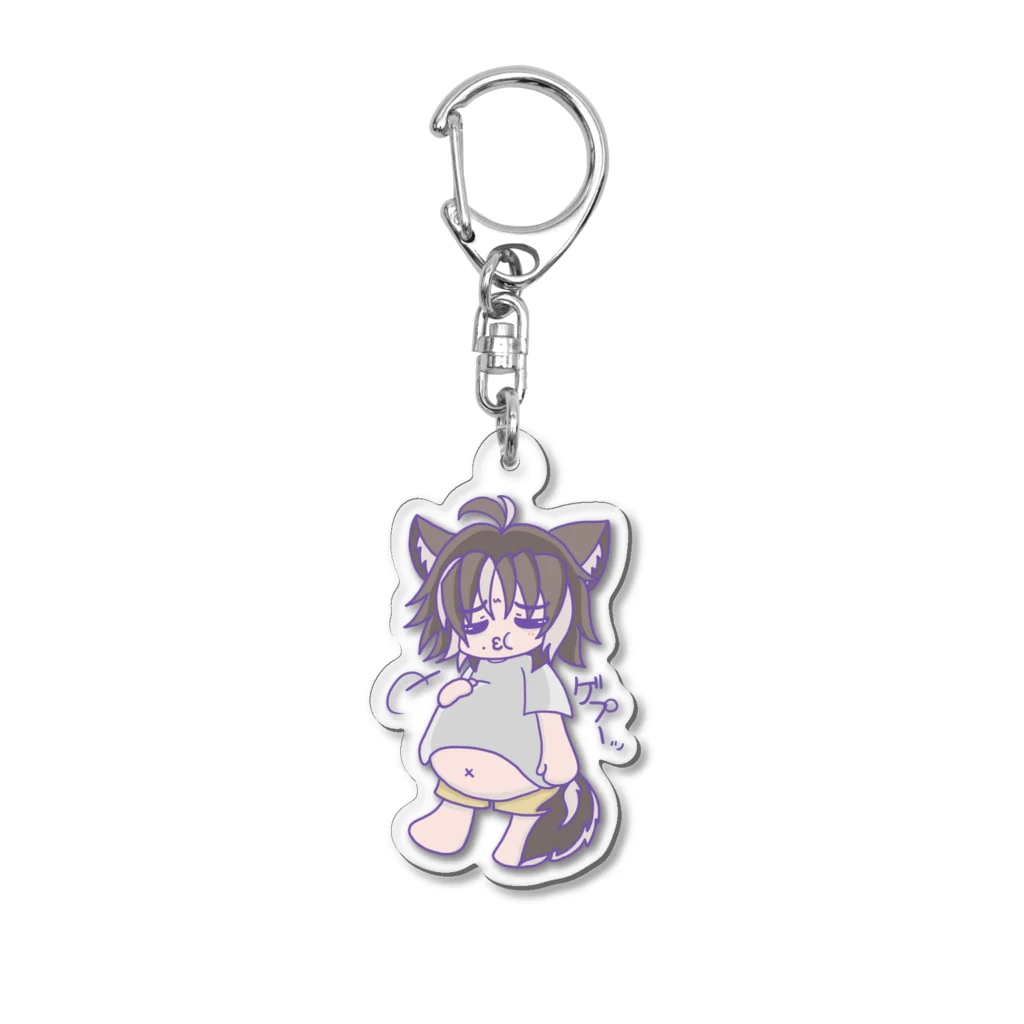 狗牙 啼🦴🐾🦴のたべすぎなっさんSD Acrylic Key Chain