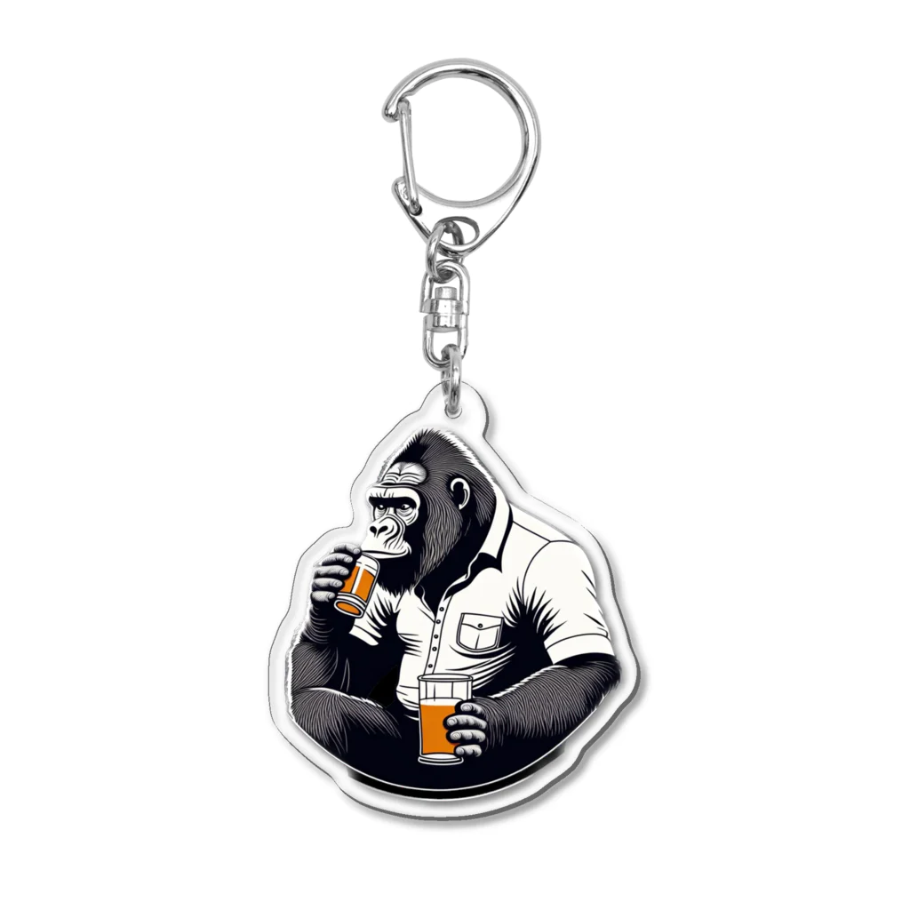 GORILLAGOLFのゴリラビール Acrylic Key Chain