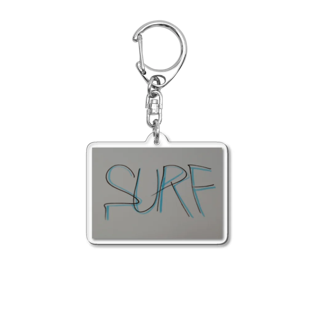 SURF810のSURF 文字(青影) Acrylic Key Chain