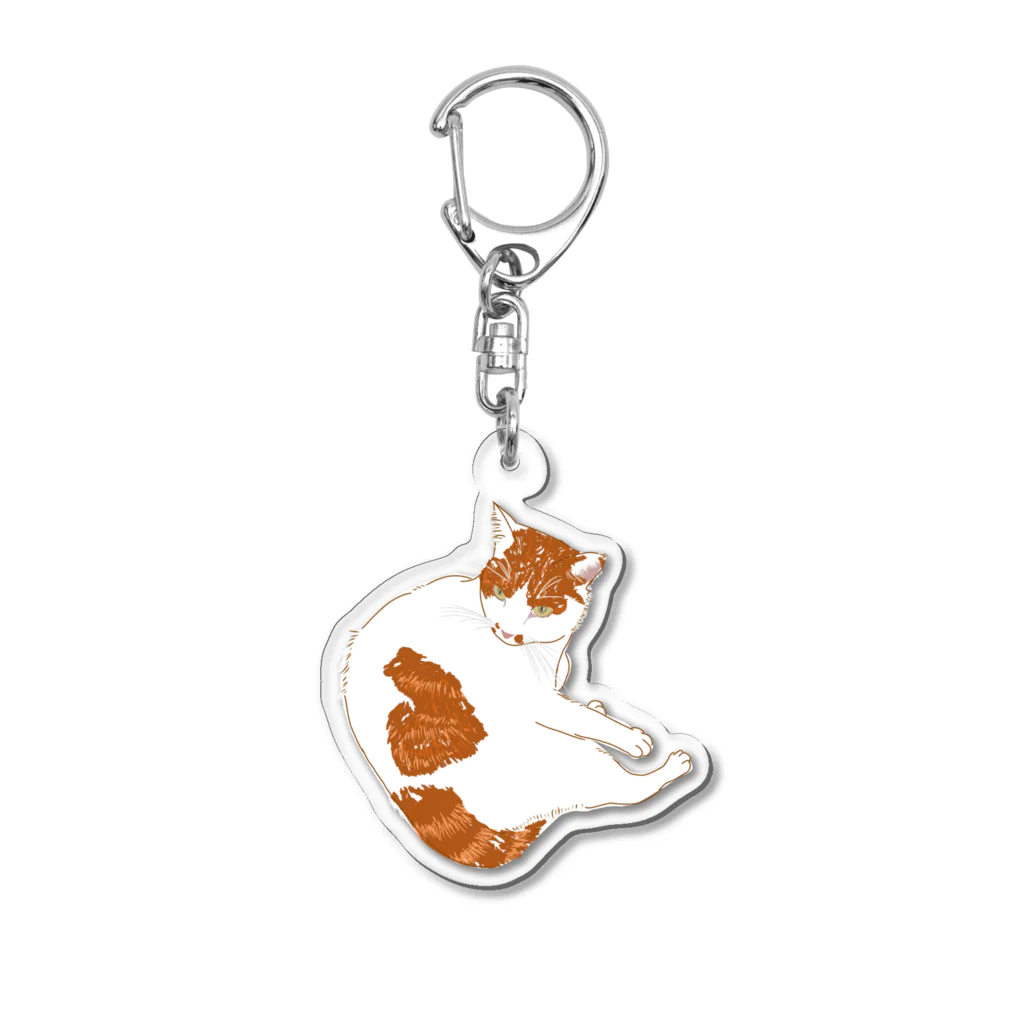 きゅう。のラッキーハートキャット Acrylic Key Chain