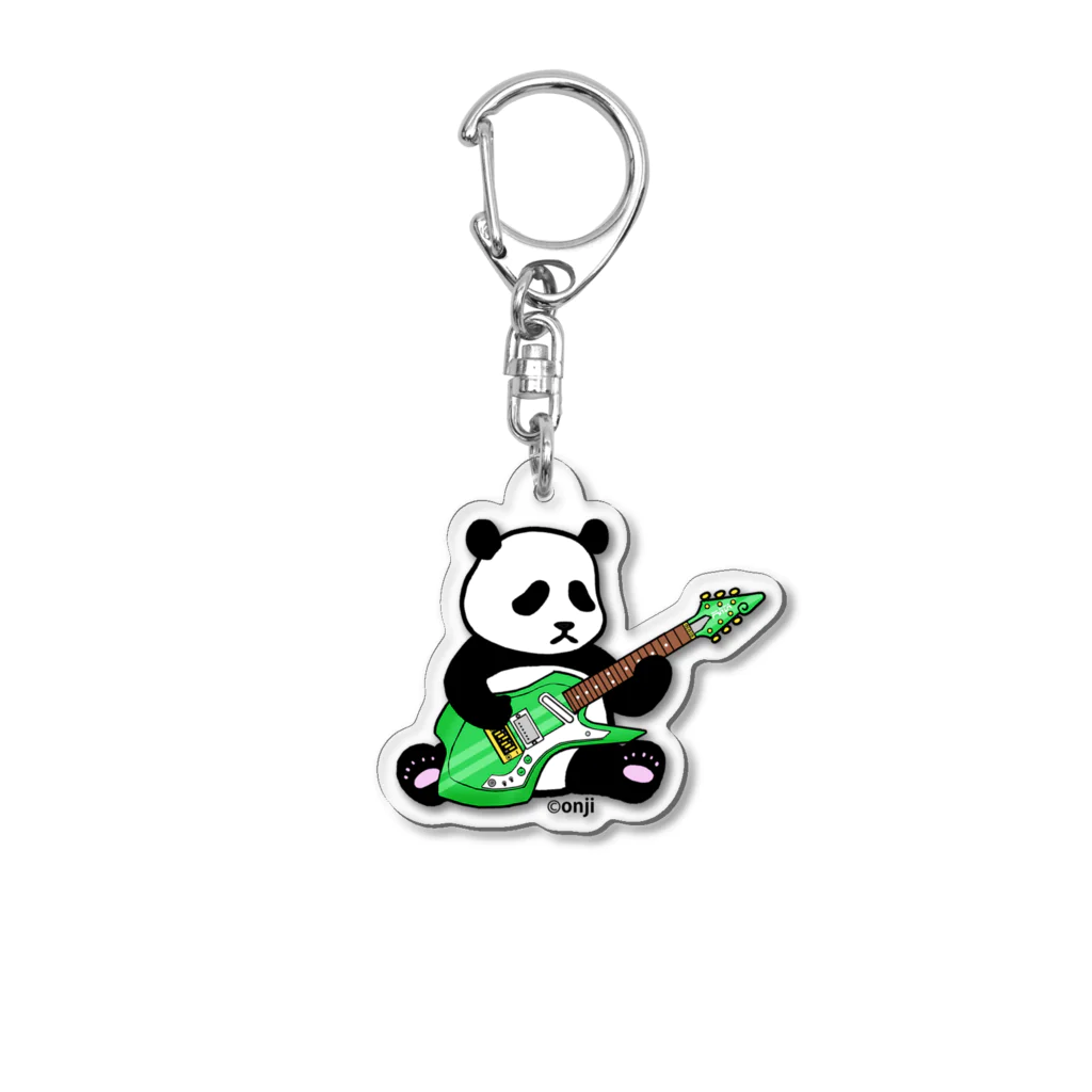 ken_ken_47のPANDA ALSO LOVES TO PLAY THE GUITAR.GR Acrylic Key Chain