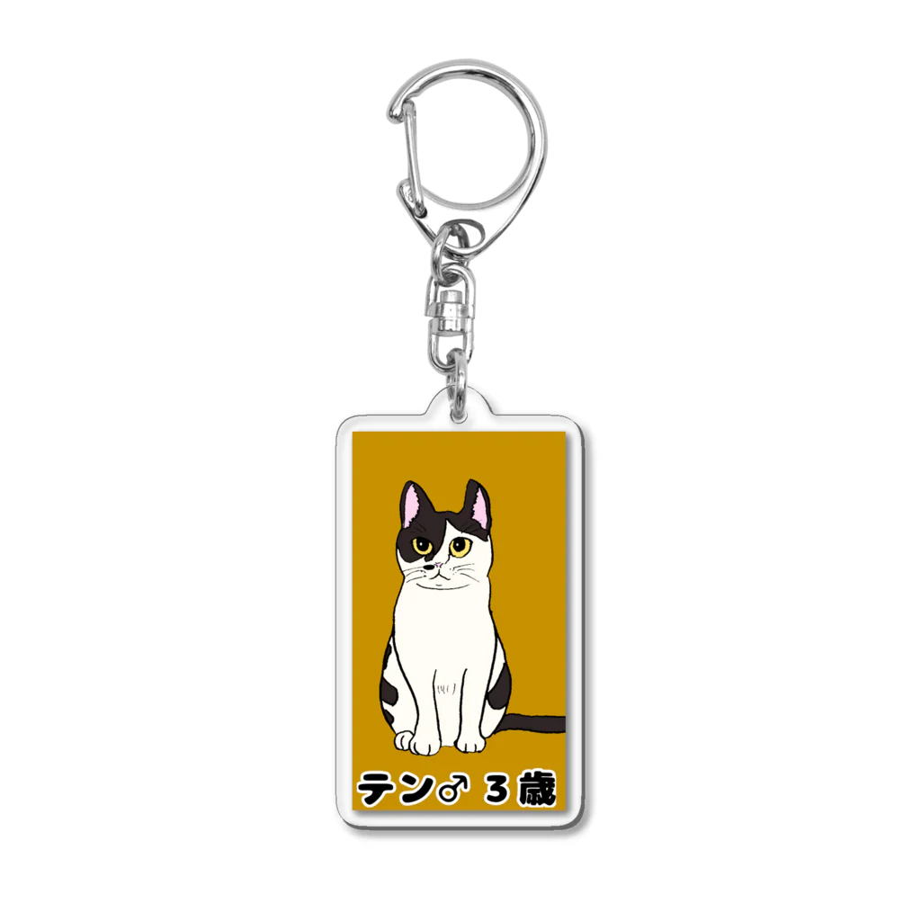 toru_utsunomiyaの猫のテンくん Acrylic Key Chain