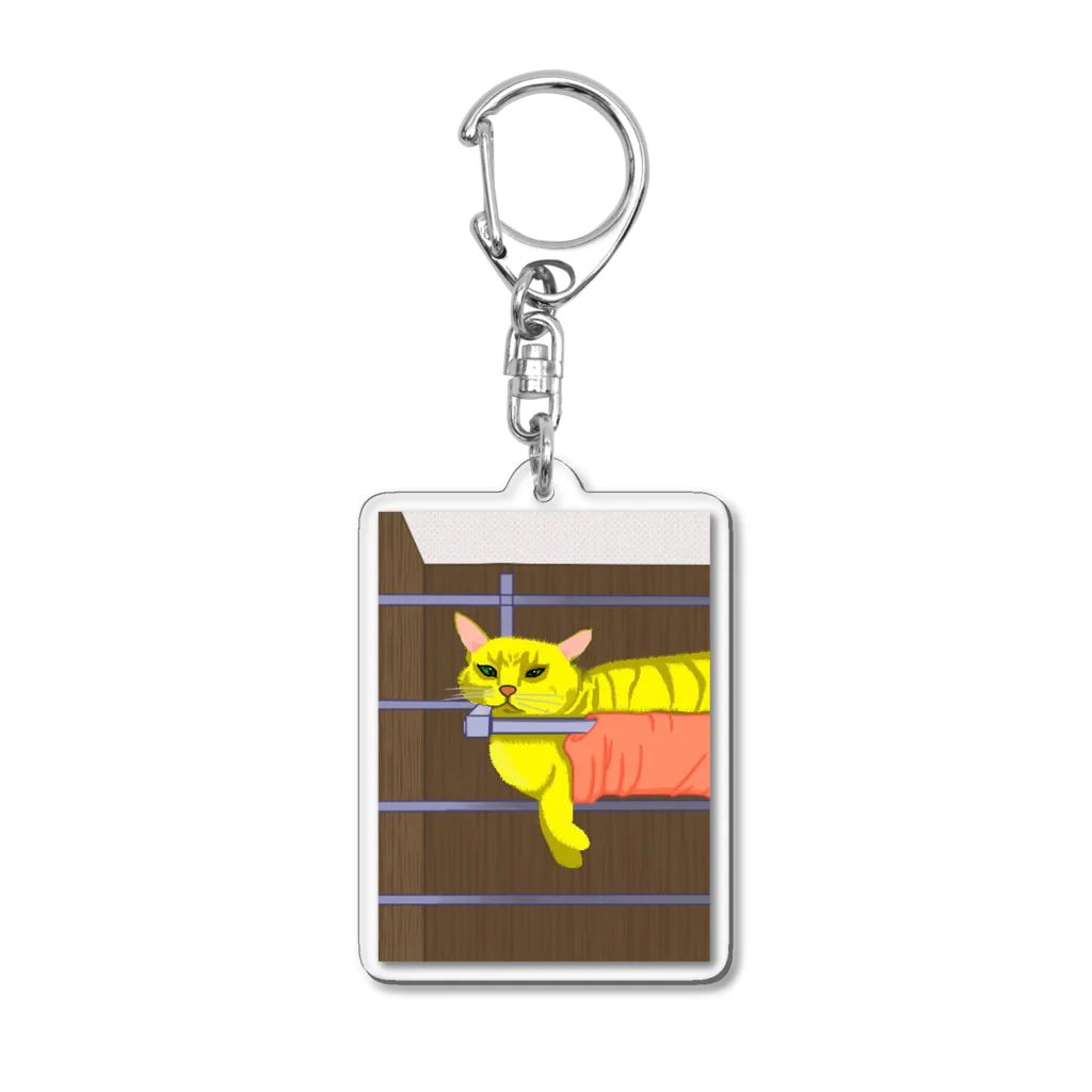 nekorokuのふて寝子 Acrylic Key Chain