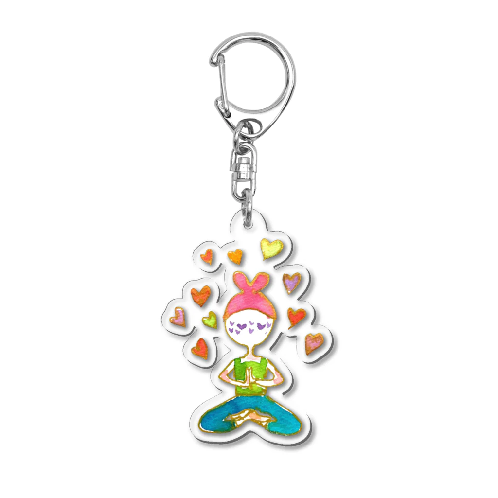 onmycolorの楽描き店のそばかすこちゃん with LOVE (小物） Acrylic Key Chain