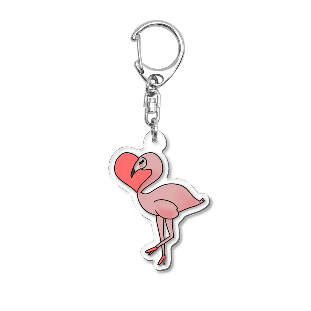 TANAKAの恋愛運アップ♡フラミンゴ Acrylic Key Chain