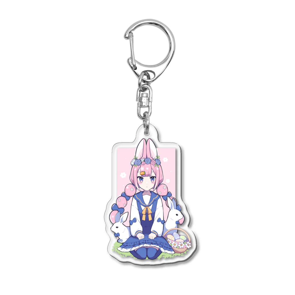 ぱすたてるかるぼのイースターラビット Acrylic Key Chain