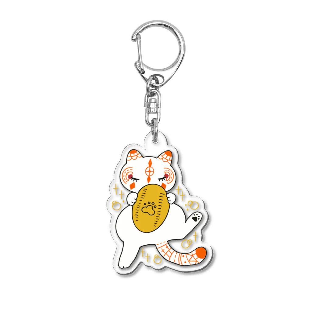 まぼろしやの猫に小判🐱 Acrylic Key Chain