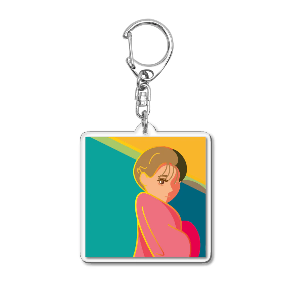 イチルのショップのgirl Acrylic Key Chain