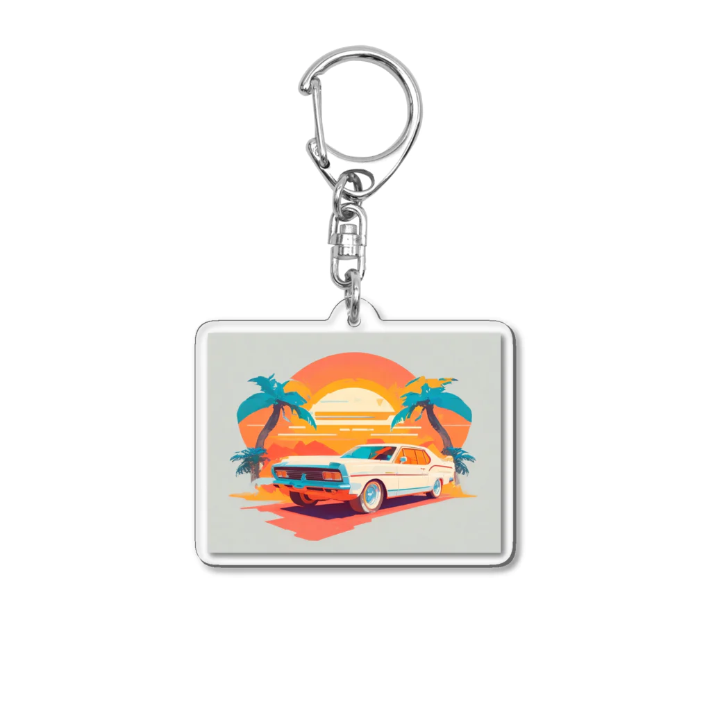 🔥AI art shop🔥の夕焼けのドライブ Acrylic Key Chain