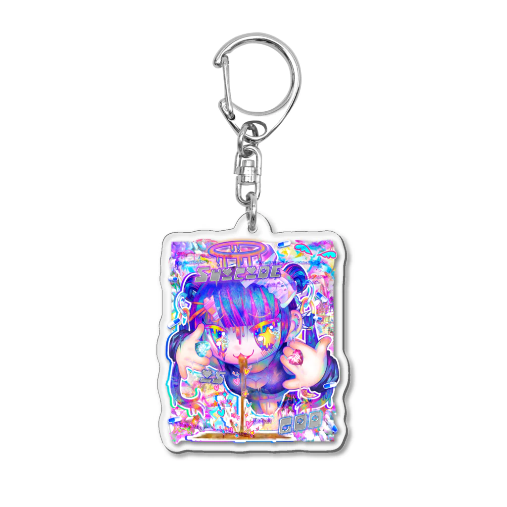 👁👄👁ももちゃんのおみちぇ 🌈 🧠のどう考えても死は救済で草‼ Acrylic Key Chain