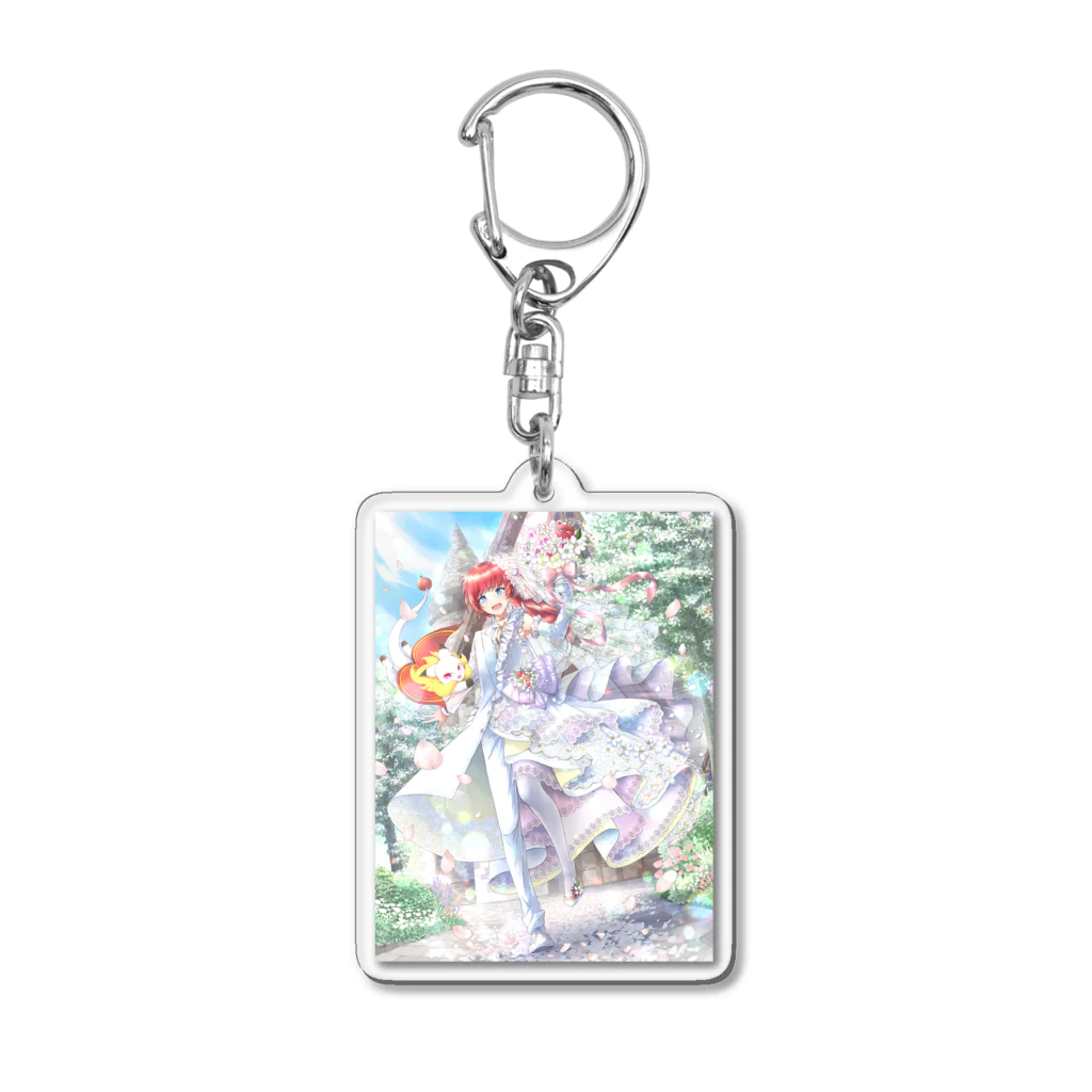 愛璃あぅのウェディングなあぅ Acrylic Key Chain