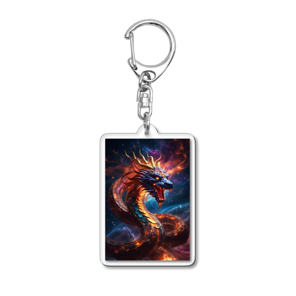 bluedolphinのブラックドラゴン Acrylic Key Chain