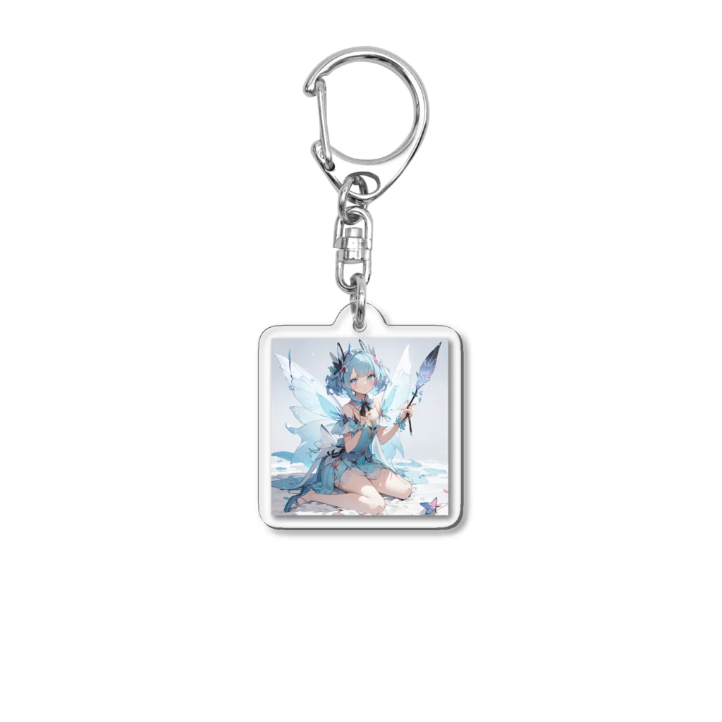 ロイ@イラストレーターHEXANFT販売美麗イラスト描きますの氷の妖精 Acrylic Key Chain