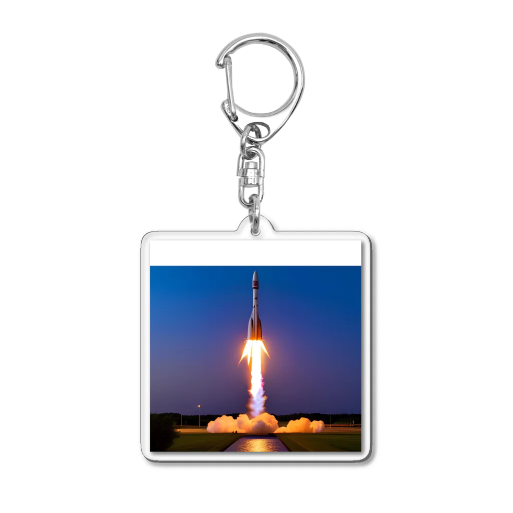 swanの夕焼けのロケット Acrylic Key Chain