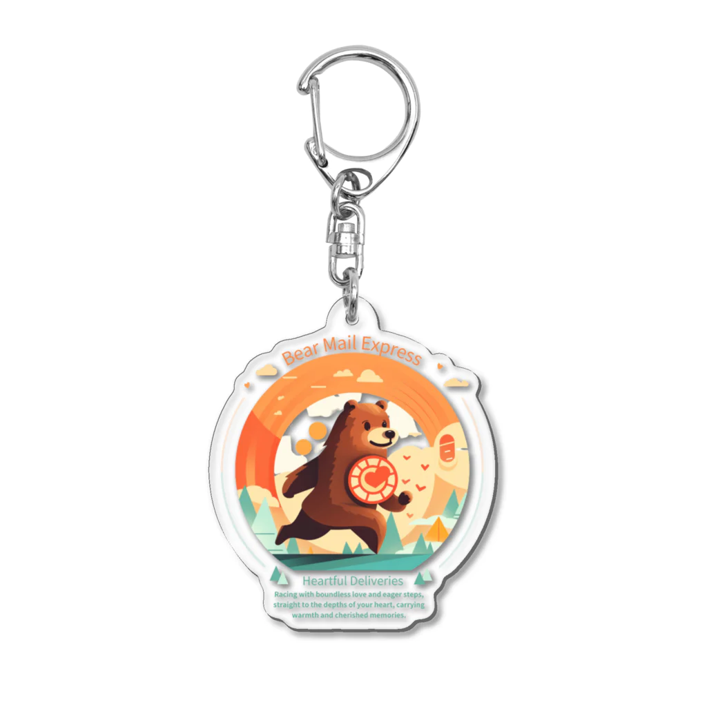 Yaya-rrのクマメール便 Acrylic Key Chain