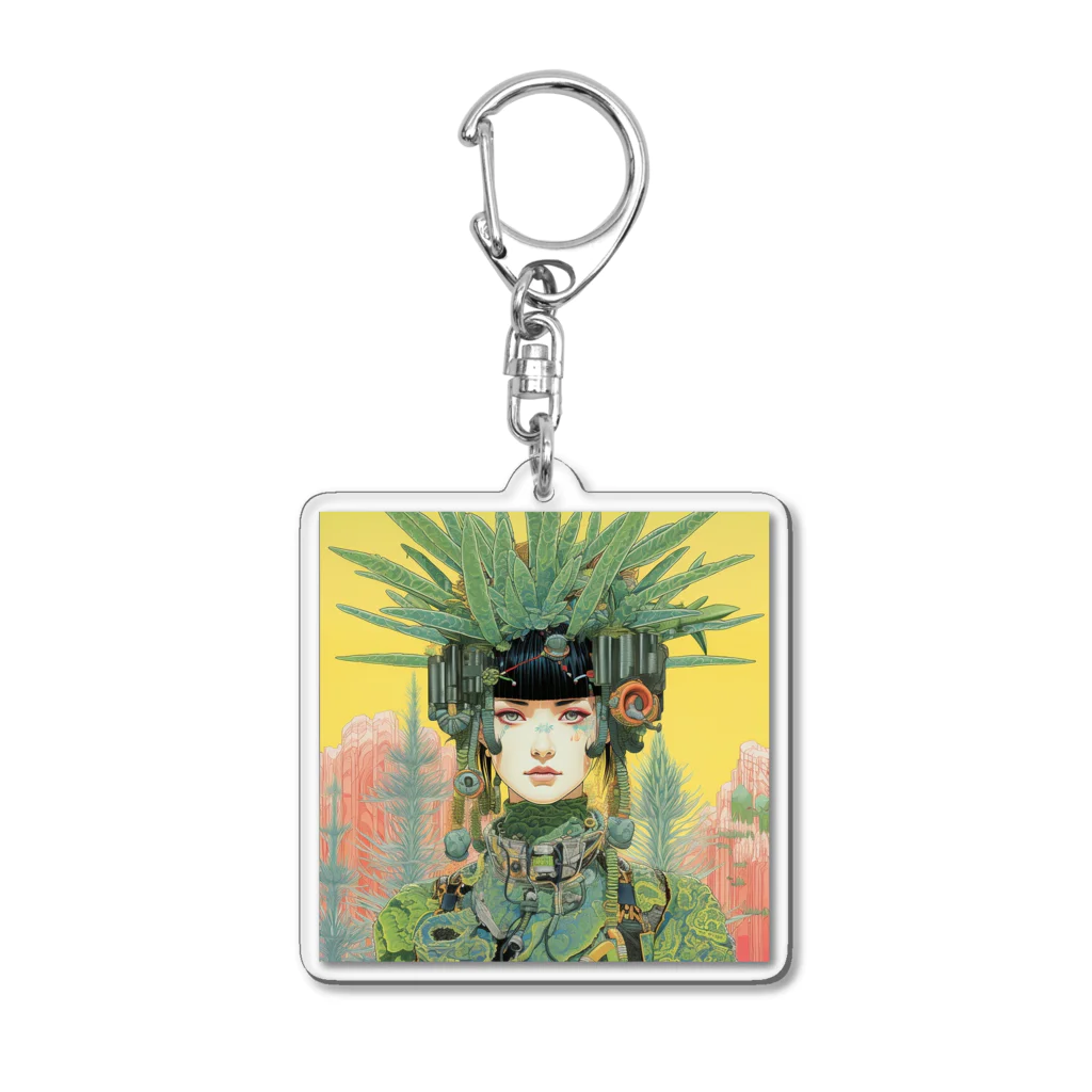 Cyber CactusのCactus - Woman 1 Acrylic Key Chain