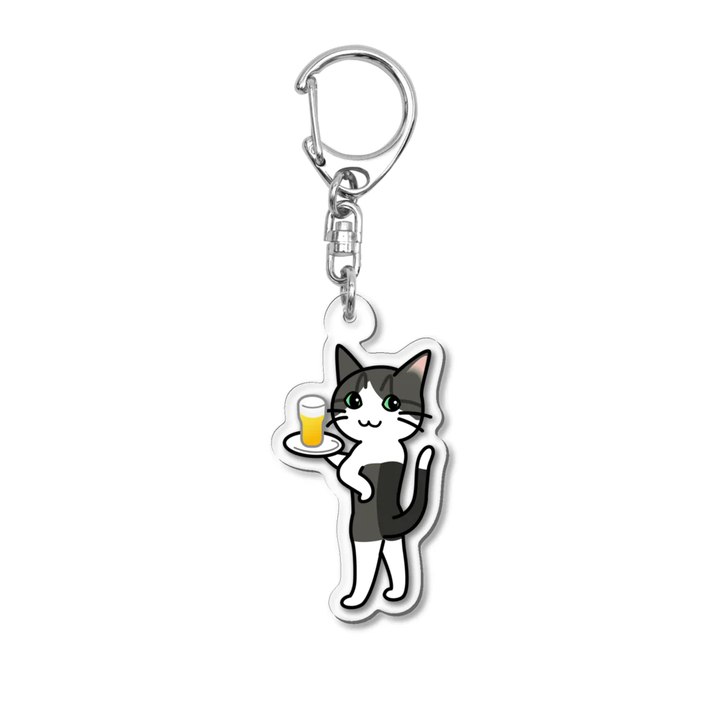 The Cat who.... suzuriのバドキャット Acrylic Key Chain