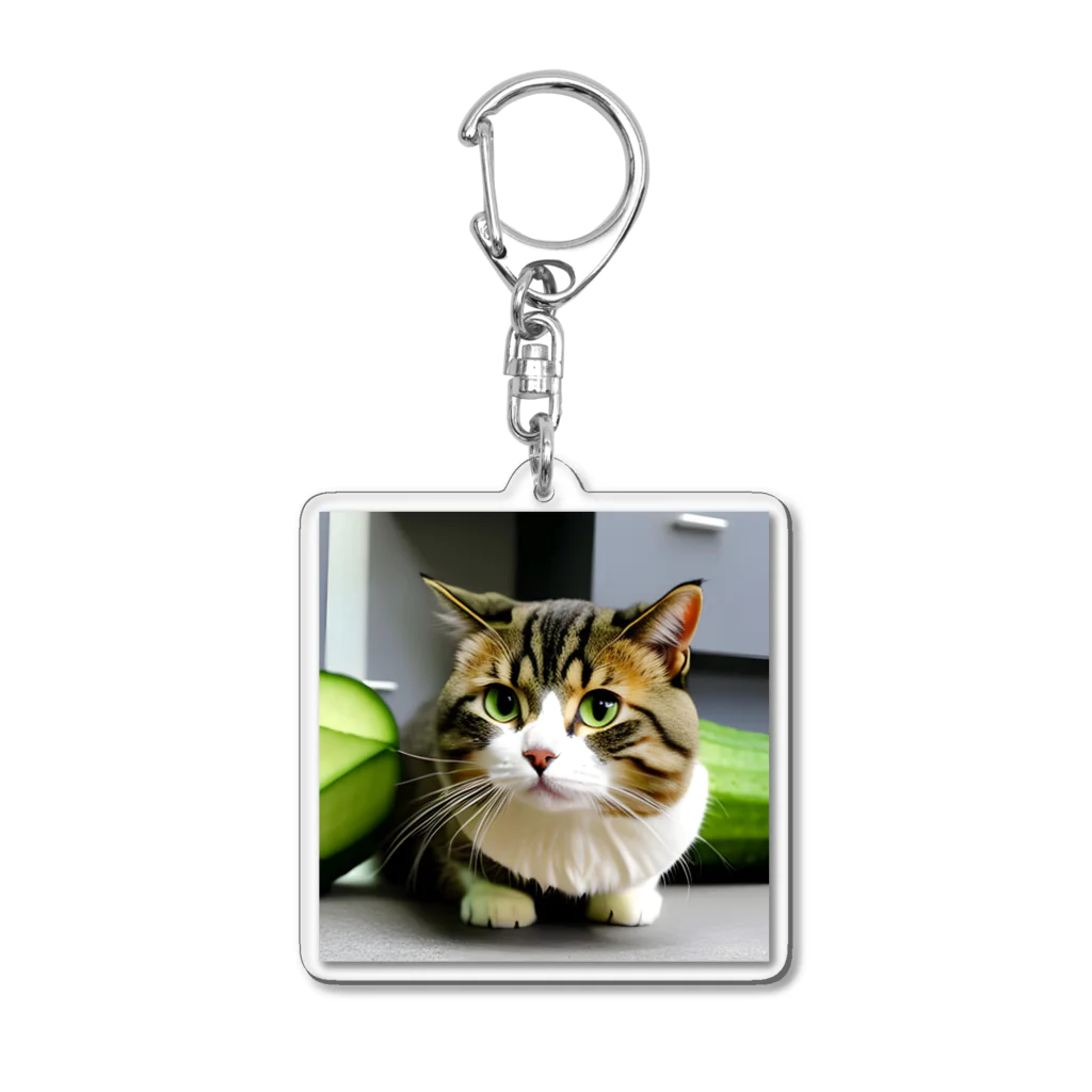 きじねこ屋のねこ ぐっず 4 Acrylic Key Chain