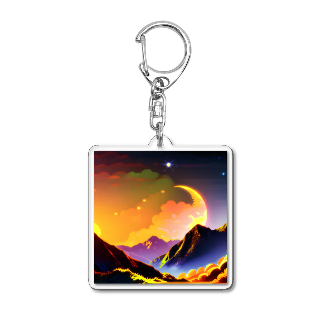 miotaの美しい景色のイラスト Acrylic Key Chain