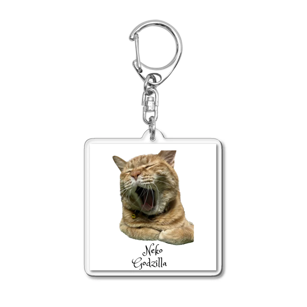 kikaku の猫ごじら Acrylic Key Chain