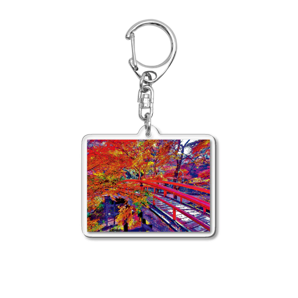 GALLERY misutawoの伊香保 河鹿橋の紅葉 Acrylic Key Chain