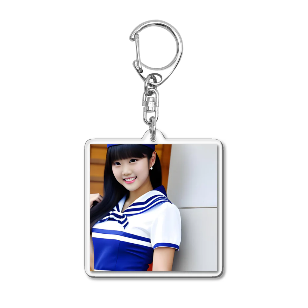 みやこのオリジナルショップの制服が似合う可愛いAI美少女のオリジナルグッズ Acrylic Key Chain