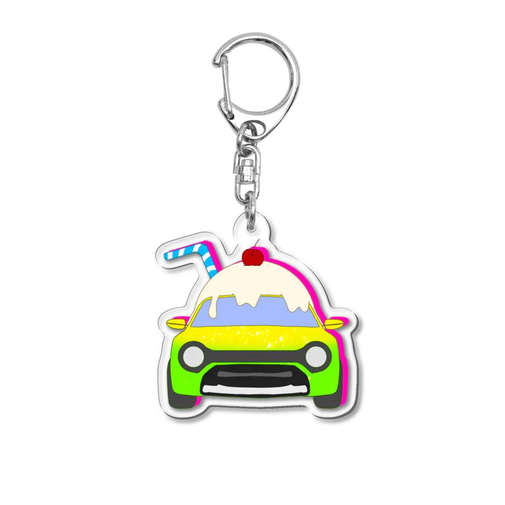 お餅のレトロクリームソーダです。 Acrylic Key Chain