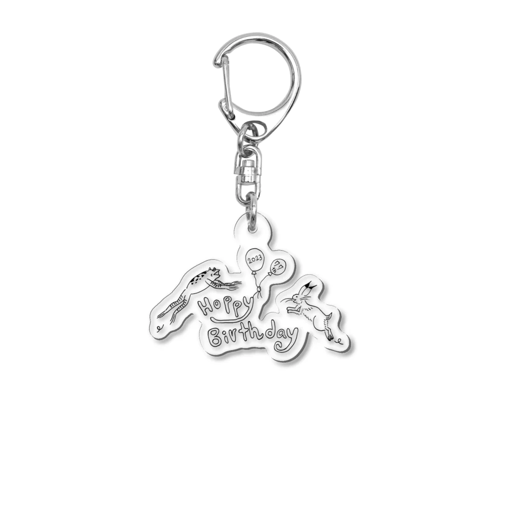 ミレニアルの流儀のHoppy Birthday Acrylic Key Chain