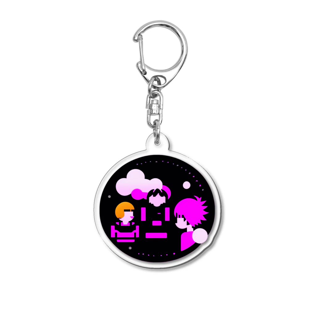 まみうだぱおのゆったりSHOPのPINKSISTERS Acrylic Key Chain