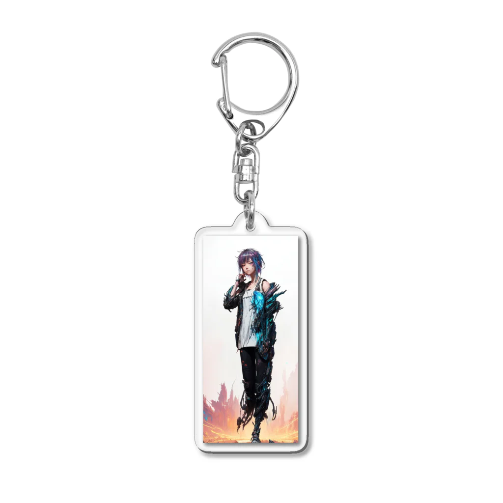 Curie LandのAndroid@L Acrylic Key Chain