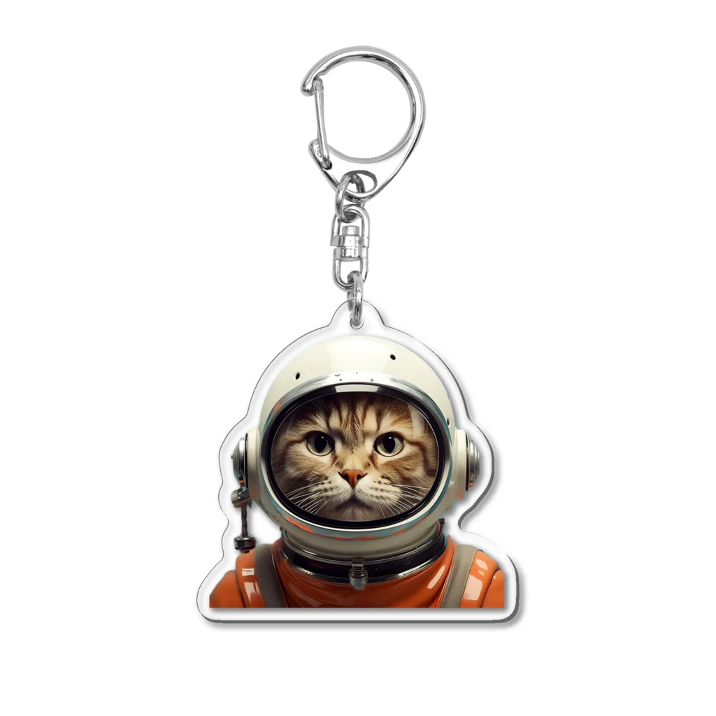 スペースキャットコレクションの🚀 宇宙猫スペーススーツグッズ 🚀 アクリルキーホルダー