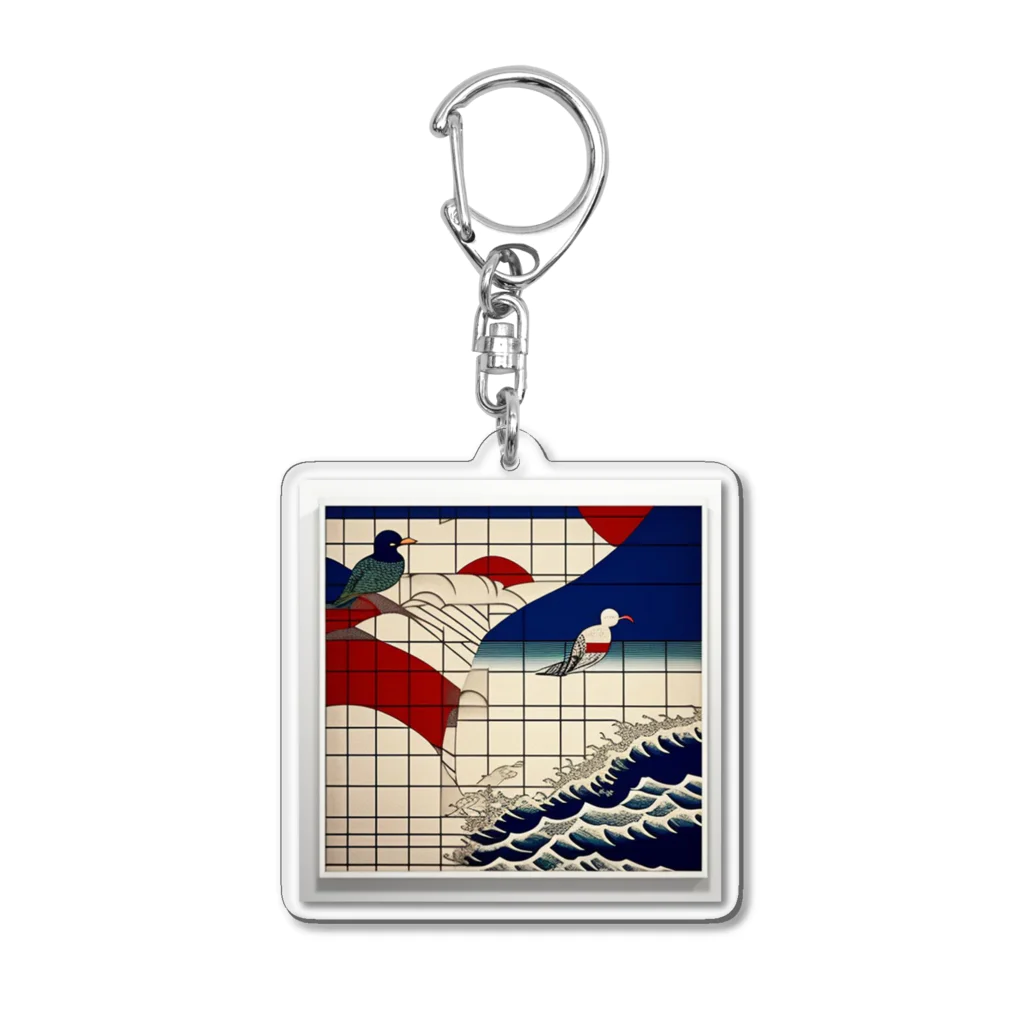 kota.の海と鳥 Acrylic Key Chain