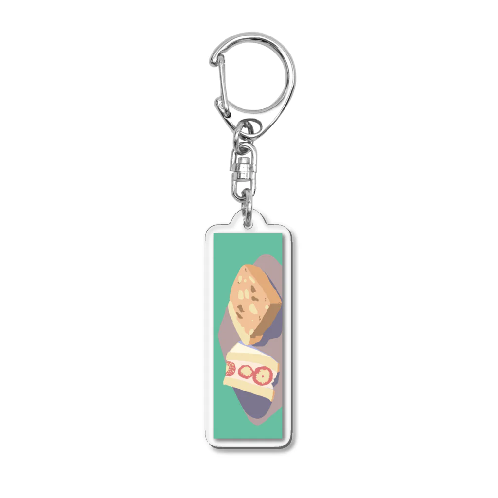 tkhs_artのいちごサンド　キャロットケーキ② Acrylic Key Chain